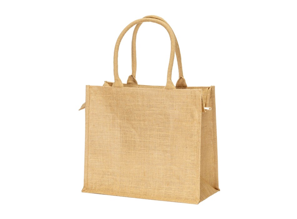 Borsa in juta con manici in cotone. Dotata di chiusura a zip FullGadgets.com