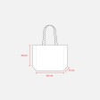 Borsa in juta con manici lunghi in corda e inserti colorati. Con soffietto FullGadgets.com