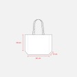 Borsa in juta con manici lunghi in corda e inserti colorati. Con soffietto FullGadgets.com