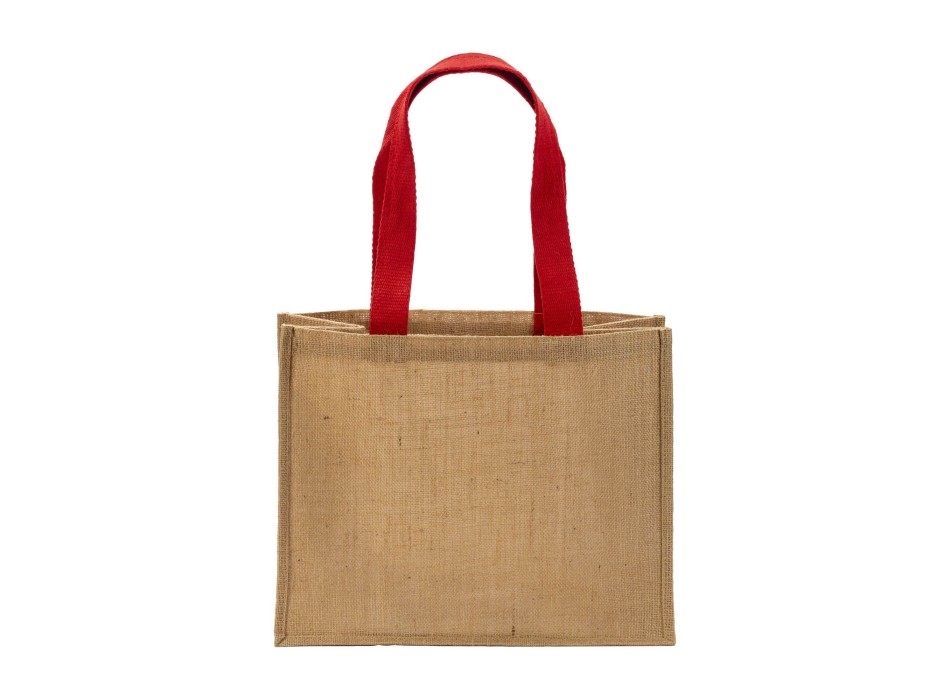 Borsa in juta, manici lunghi colorati e soffietto FullGadgets.com