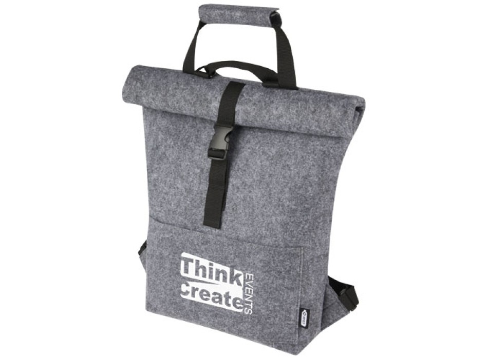 Borsa per bicicletta con chiusura arrotolabile in feltro riciclato GRS Felta - 13L FullGadgets.com