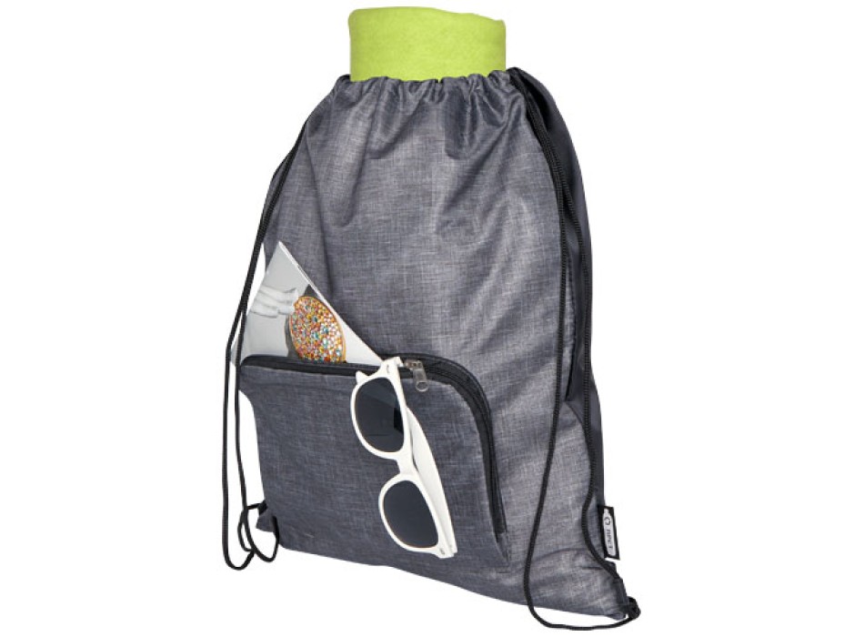 Borsa pieghevole con coulisse in materiale riciclato Ash - 7L FullGadgets.com