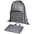 Borsa pieghevole con coulisse in materiale riciclato Ash - 7L FullGadgets.com