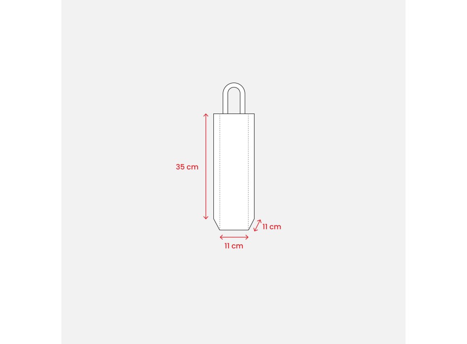 Borsa porta bottiglia singola in cotone riciclato da 250 g/m2 FullGadgets.com