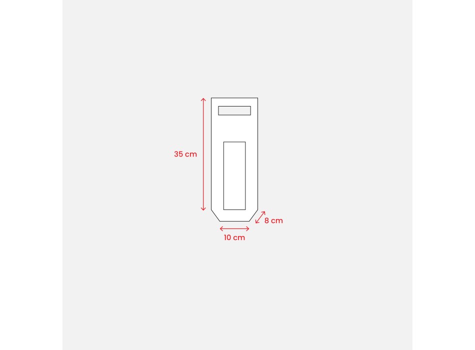Borsa portabottiglia, con finestra in plastica FullGadgets.com
