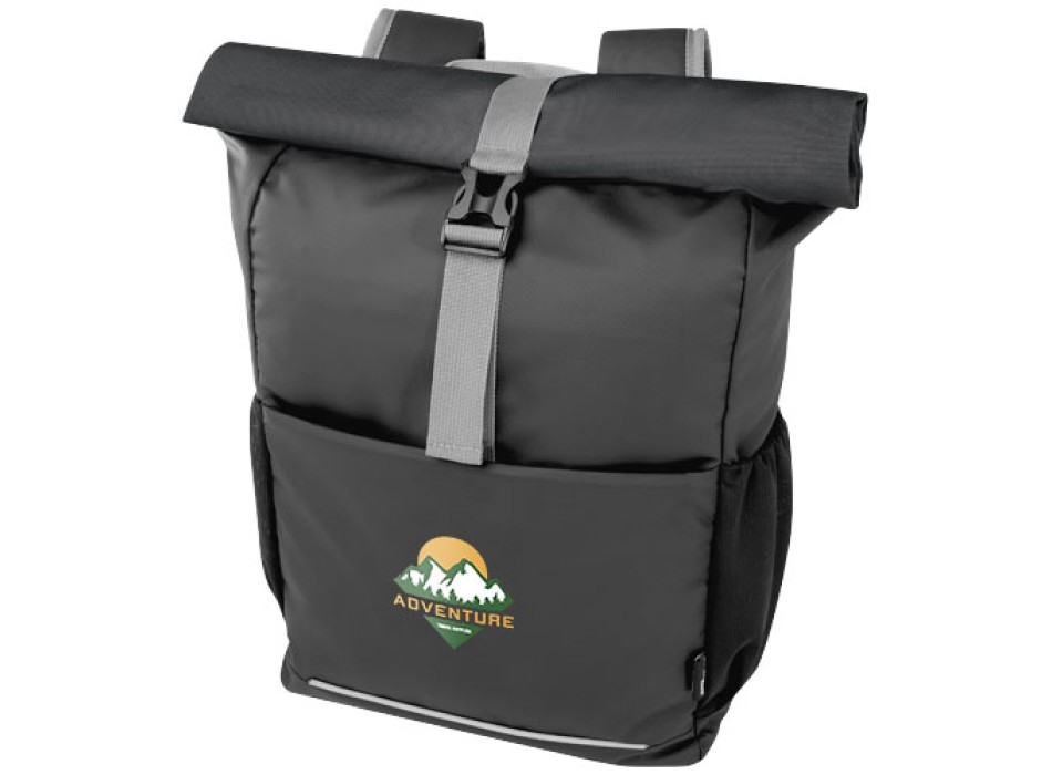 Borsa roll-top per bicicletta impermeabile in materiale riciclato certificato GRS per portatile da 15" Aqua FullGadgets.com