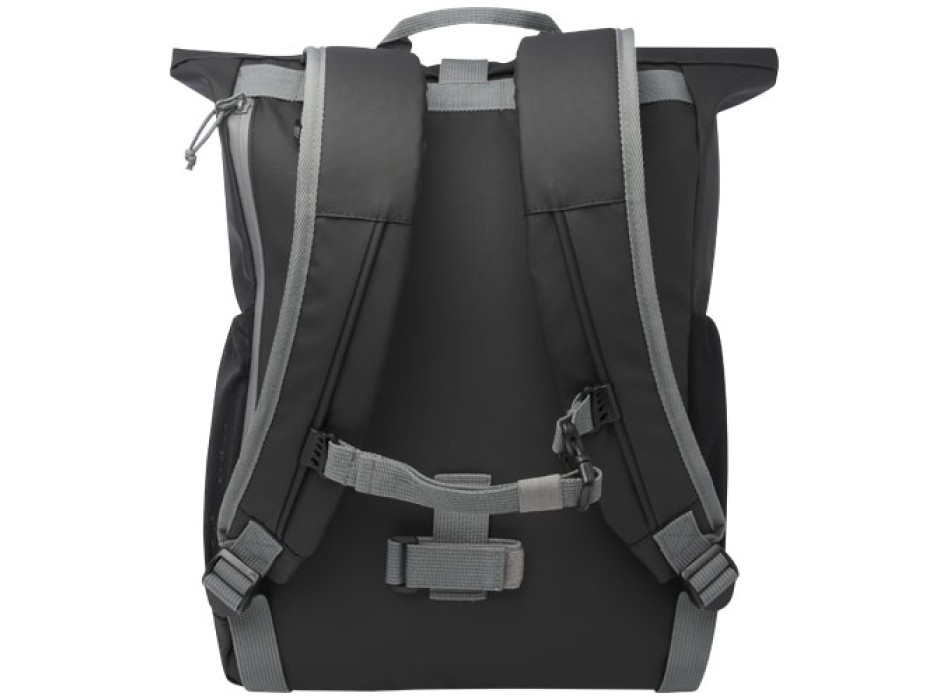 Borsa roll-top per bicicletta impermeabile in materiale riciclato certificato GRS per portatile da 15" Aqua FullGadgets.com