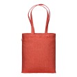 Borsa shopper in cotone riciclato 300 g/m2 con effetto melange con manici lunghi FullGadgets.com