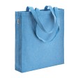 Borsa shopper in cotone riciclato 300 g/m2 con effetto mélange. Manici lunghi e soffietto FullGadgets.com