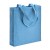 Borsa shopper in cotone riciclato 300 g/m2 con effetto mélange. Manici lunghi e soffietto