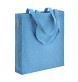 Borsa shopper in cotone riciclato 300 g/m2 con effetto mélange. Manici lunghi e soffietto FullGadgets.com