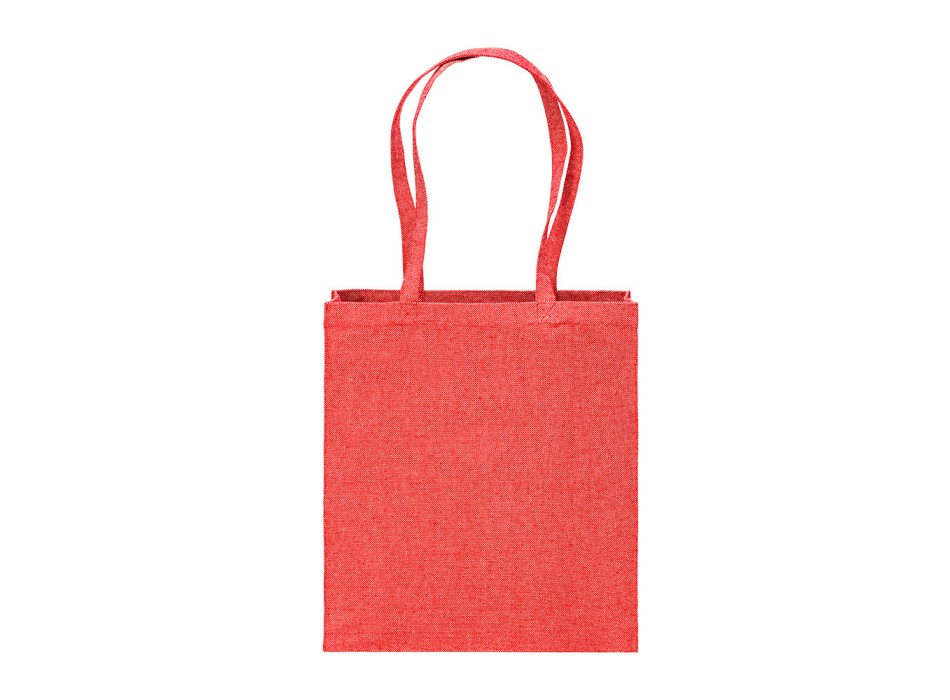 Borsa shopper in cotone riciclato 300 g/m2 con effetto mélange. Manici lunghi e soffietto FullGadgets.com