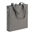 Borsa shopper in cotone riciclato 300 g/m2 con effetto mélange. Manici lunghi e soffietto FullGadgets.com