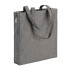 Borsa shopper in cotone riciclato 300 g/m2 con effetto mélange. Manici lunghi e soffietto