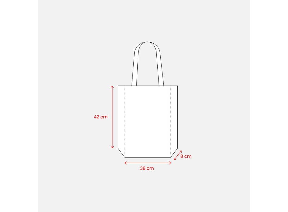 Borsa shopper in cotone riciclato da 280 g/m2 FullGadgets.com
