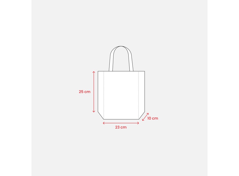 Borsa shopper in PET riciclato da 80 g/m2 (TNT R-PET) termosaldata FullGadgets.com