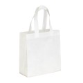 Borsa shopper in PET riciclato da 80 g/m&sup2; (TNT R-PET) termosaldata
