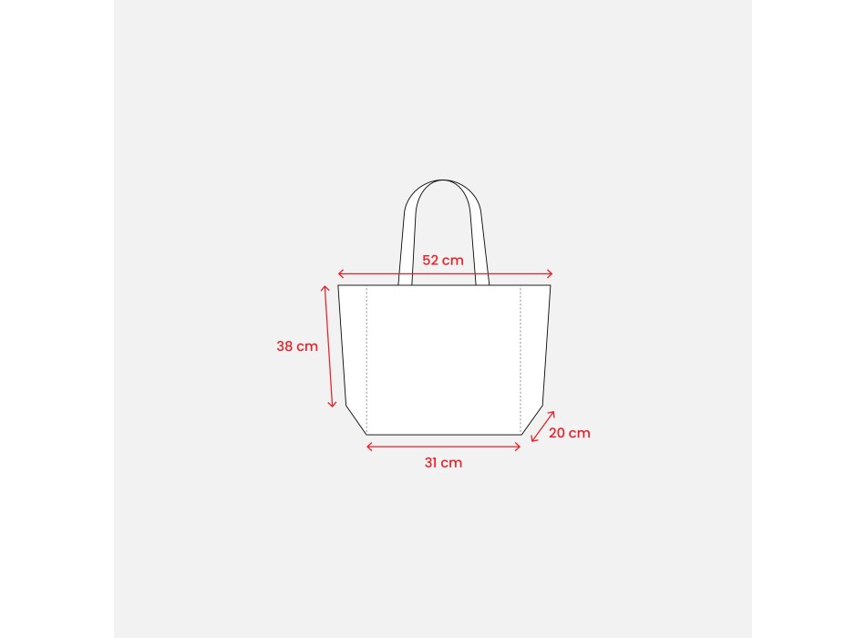 Borsa shopper trasparente in PP laminato 110 g/m2 FullGadgets.com
