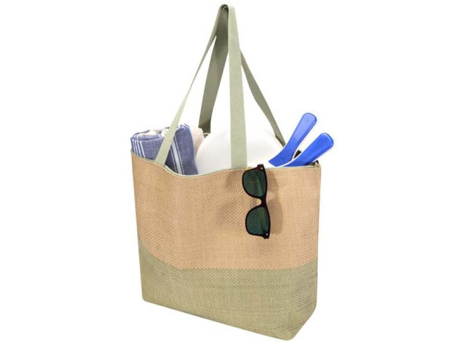 Borsa tote grande in carta paglia con cerniera Rhythm - 21L FullGadgets.com