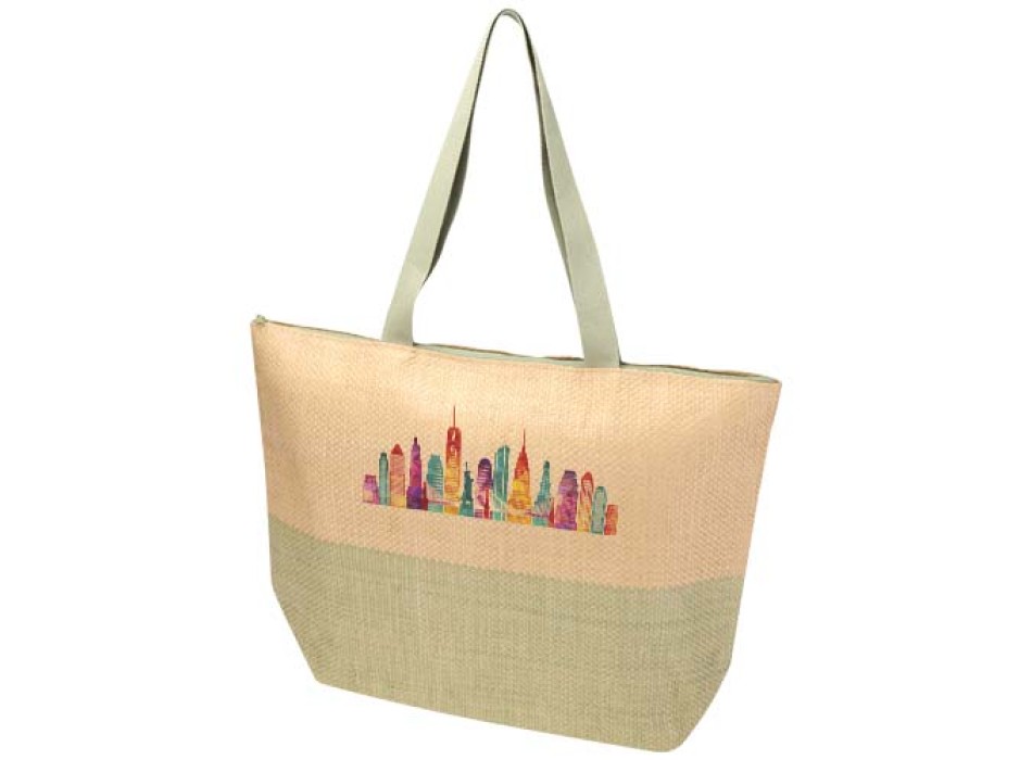 Borsa tote grande in carta paglia con cerniera Rhythm - 21L FullGadgets.com