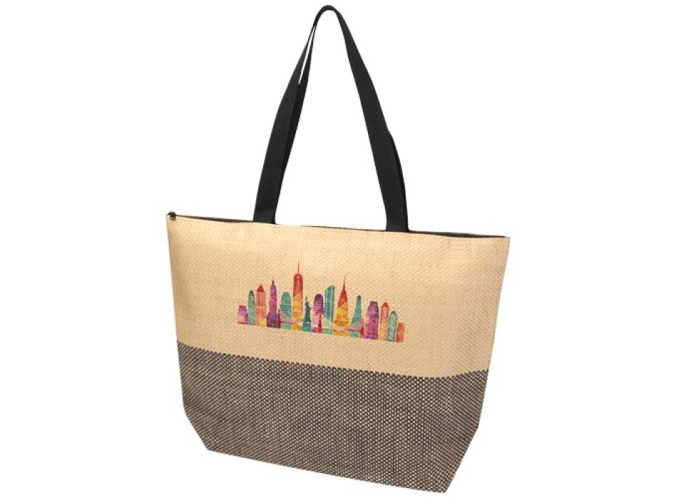 Borsa tote grande in carta paglia con cerniera Rhythm - 21L FullGadgets.com