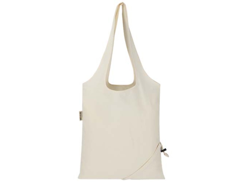 Borsa tote pieghevole in misto cotone riciclato certificato GRS da 140 g/m² Madras Blend- 7L FullGadgets.com