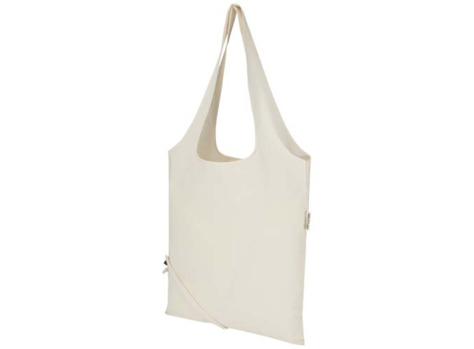 Borsa tote pieghevole in misto cotone riciclato certificato GRS da 140 g/m² Madras Blend- 7L FullGadgets.com