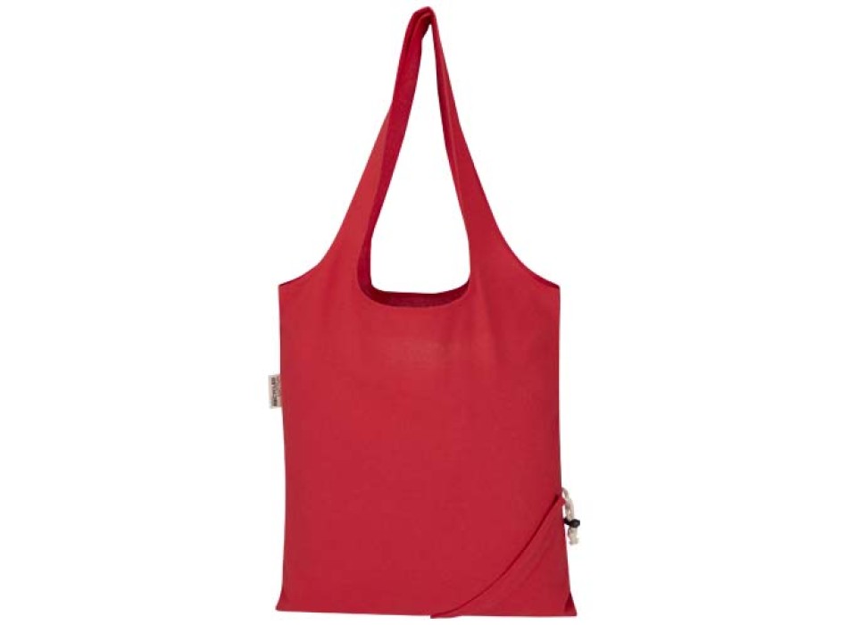 Borsa tote pieghevole in misto cotone riciclato certificato GRS da 140 g/m² Madras Blend- 7L FullGadgets.com