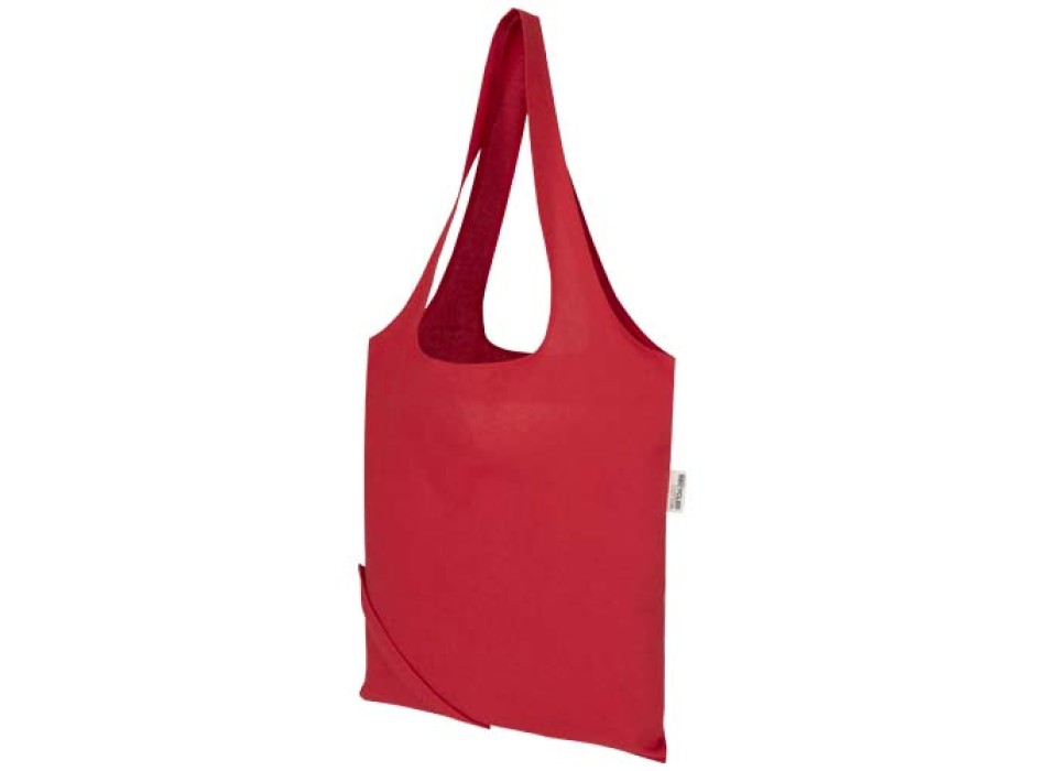 Borsa tote pieghevole in misto cotone riciclato certificato GRS da 140 g/m² Madras Blend- 7L FullGadgets.com