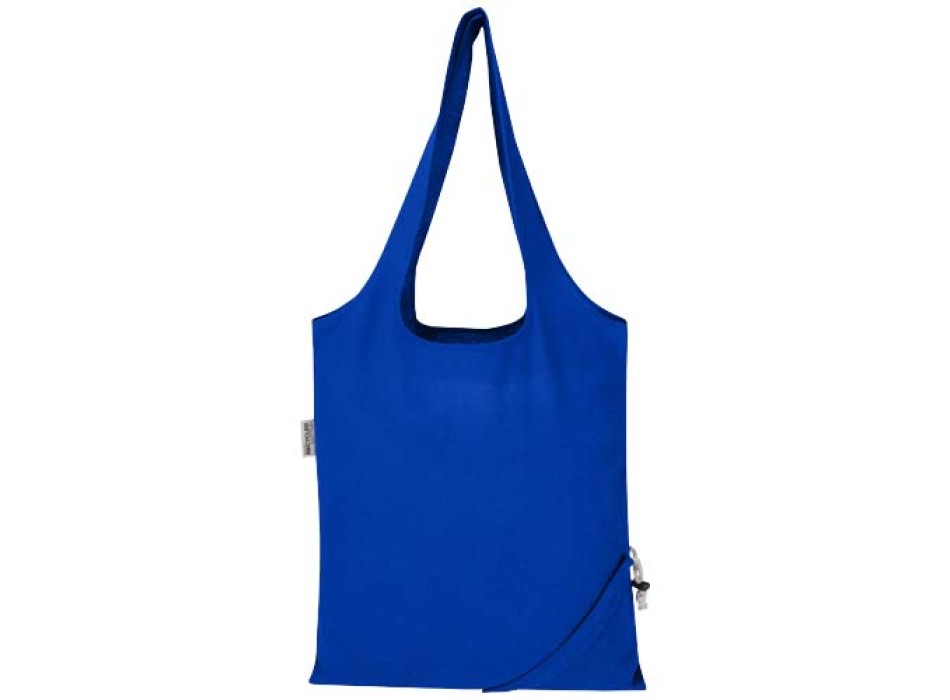 Borsa tote pieghevole in misto cotone riciclato certificato GRS da 140 g/m² Madras Blend- 7L FullGadgets.com
