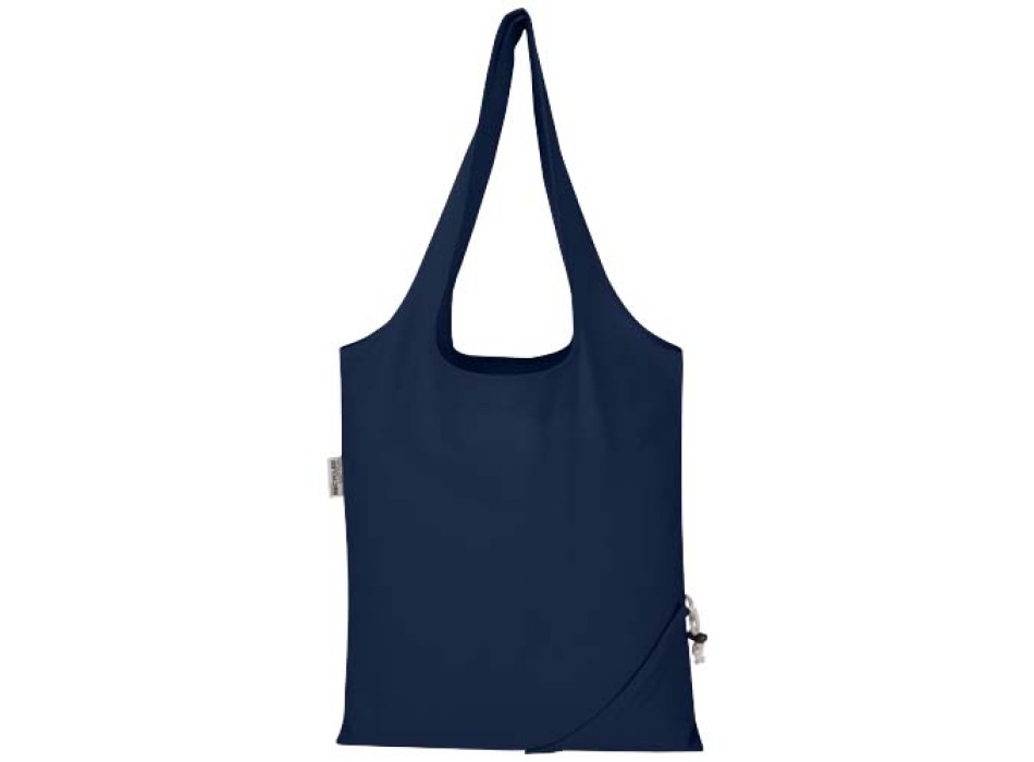 Borsa tote pieghevole in misto cotone riciclato certificato GRS da 140 g/m² Madras Blend- 7L FullGadgets.com