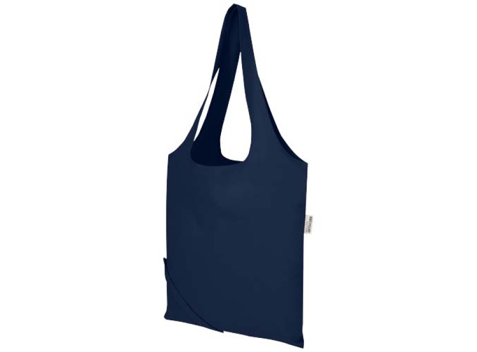Borsa tote pieghevole in misto cotone riciclato certificato GRS da 140 g/m² Madras Blend- 7L FullGadgets.com