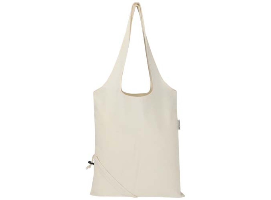 Borsa tote pieghevole in misto cotone riciclato certificato GRS da 140 g/m² Madras Blend- 7L FullGadgets.com