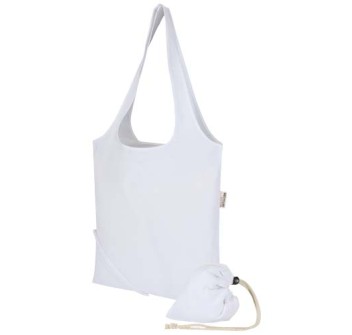 Borsa tote pieghevole in misto cotone riciclato certificato GRS da 140 g/m² Madras Blend- 7L FullGadgets.com