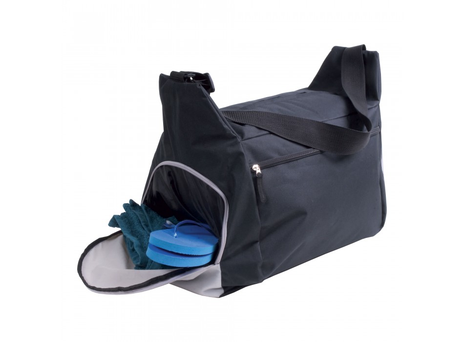 Borsone sport/viaggio in poliestere 600d con tracolla regolabile, 2 scomparti FullGadgets.com