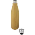 Bottiglia Cove da 500 ml con isolamento sottovuoto in acciaio inossidabile e motivo ornamentale in legno FullGadgets.com