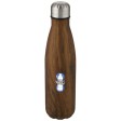 Bottiglia Cove da 500 ml con isolamento sottovuoto in acciaio inossidabile e motivo ornamentale in legno FullGadgets.com