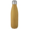 Bottiglia Cove da 500 ml con isolamento sottovuoto in acciaio inossidabile e motivo ornamentale in legno FullGadgets.com