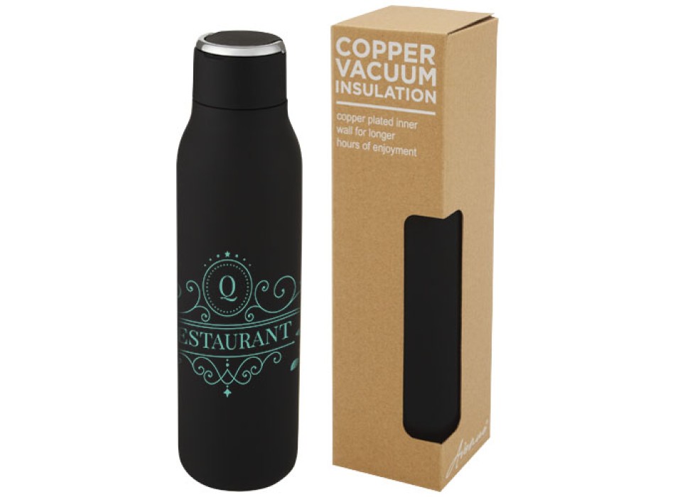 Bottiglia Marka da 600 ml con isolamento sottovuoto in rame e anello in metallo FullGadgets.com