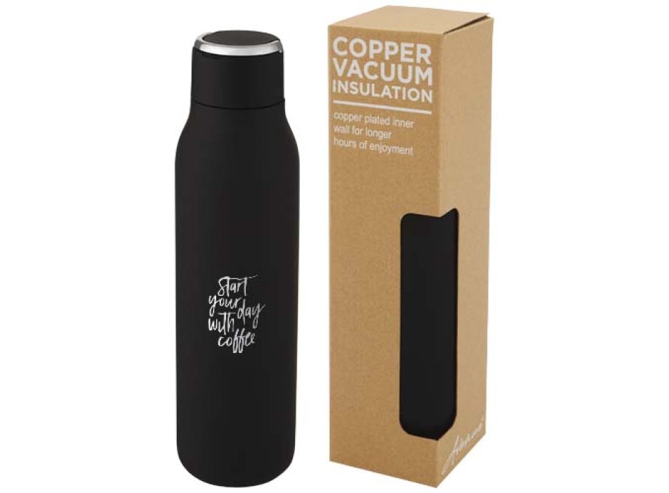 Bottiglia Marka da 600 ml con isolamento sottovuoto in rame e anello in metallo FullGadgets.com