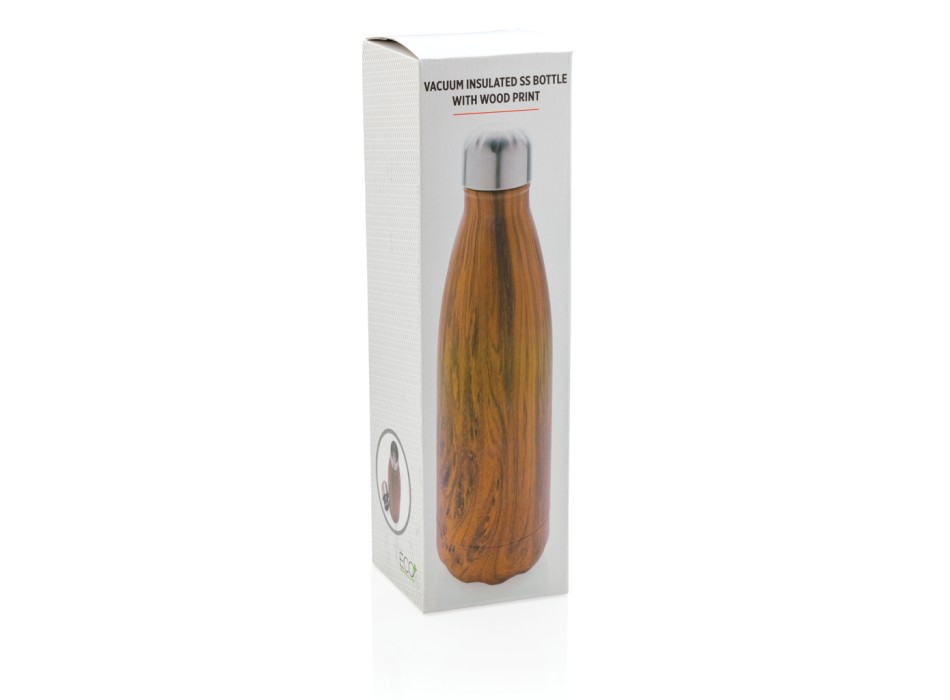 Bottiglia termica con texture wood 500ml FullGadgets.com