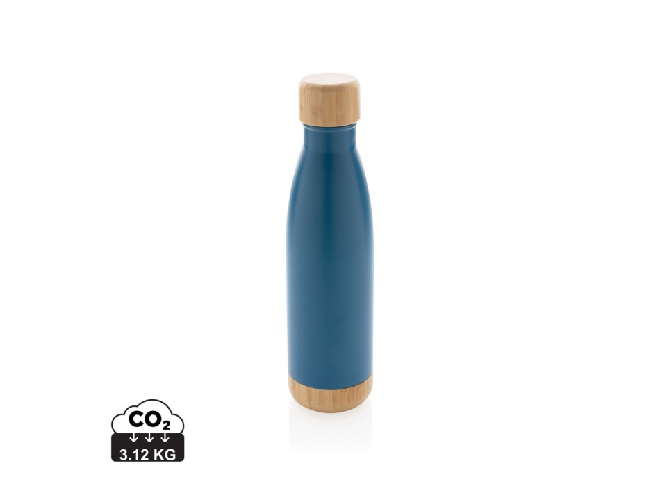 Bottiglia termica in acciaio con tappo e fondo in bambù FullGadgets.com