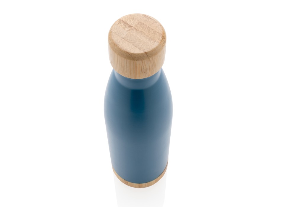 Bottiglia termica in acciaio con tappo e fondo in bambù FullGadgets.com