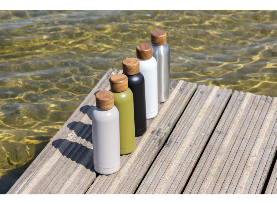 Bottiglia termica Wood in acciaio riciclato  certificato RCS FullGadgets.com