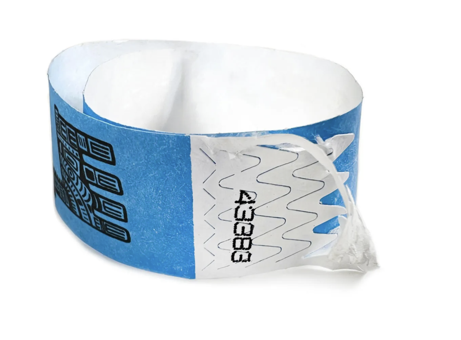 Braccialetti Identificativi Tyvek® Personalizzabili con Stampa Nera FullGadgets.com