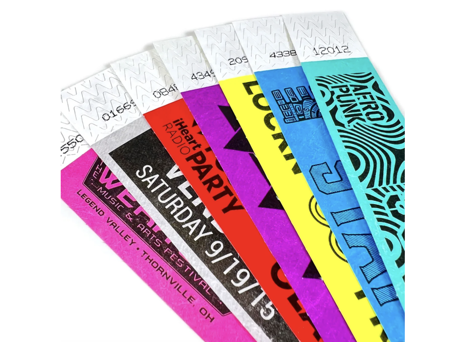 Braccialetti Identificativi Tyvek® Personalizzabili con Stampa Nera FullGadgets.com