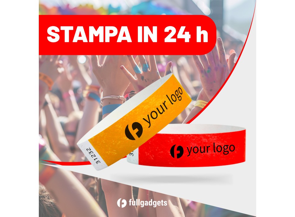 Braccialetti Identificativi Tyvek® Stampa in 24h EXPRESS FullGadgets.com