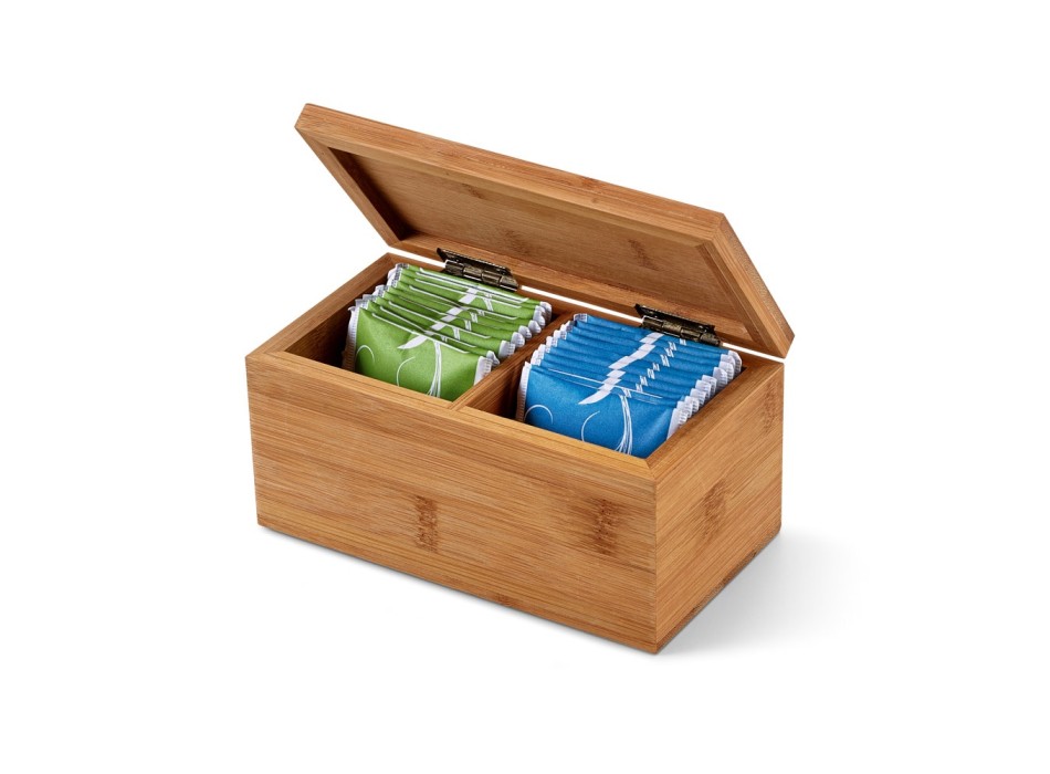 BURDOCK. Scatola da tè in bambù con 2 scomparti e chiusura magnetica FullGadgets.com