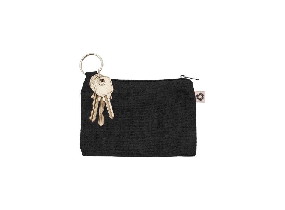 Bustina in cotone riciclato 220 g/m&sup2;  con anello portachiavi interno estraibile FullGadgets.com