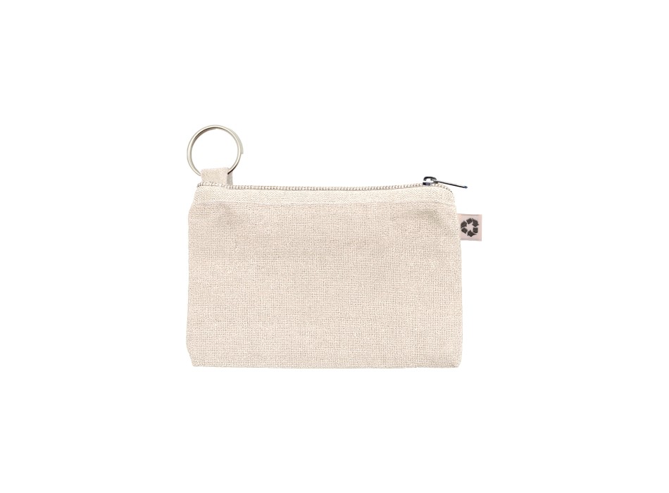 Bustina in cotone riciclato 220 g/m&sup2;  con anello portachiavi interno estraibile FullGadgets.com